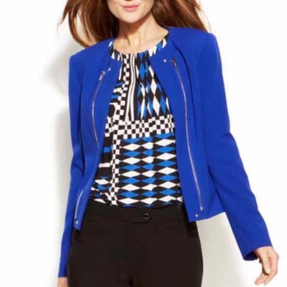 Calvin Klein Jackets & Blazers - Calvin Klein zipper detail open front jacket Sz 10
